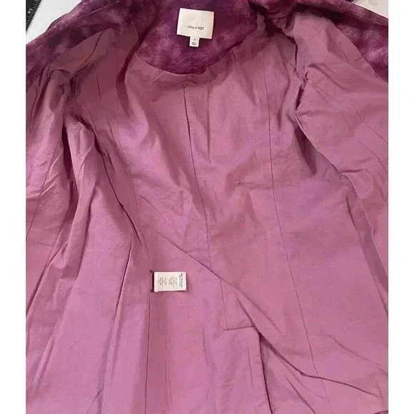 CINQ A SEPT Khloe Blazer 3/4 Sleeve Tie Dye Jacket Womens Size 0 - Picture 13 of 13